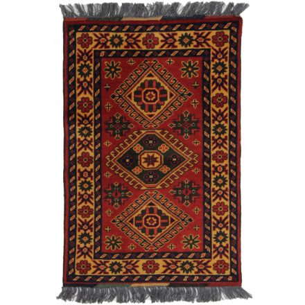 Afgán szőnyeg barna 59x89 kézi csomózású gyapjú szőnyeg