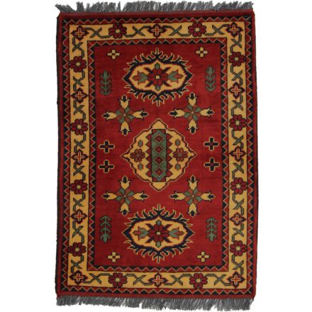 Keleti szőnyeg barna 63x91 kézi csomózású afgán szőnyeg