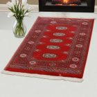 Pakisztáni szőnyeg bordó Bukhara 76x123 kézi csomózású szőnyeg