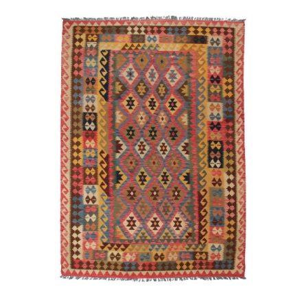 Chobi Kilim szőnyeg 213x295 kézi szövésű afgán gyapjú kilim