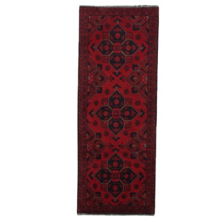 Keleti szőnyeg bordó 52x140 kézi csomozású afgán szőnyeg
