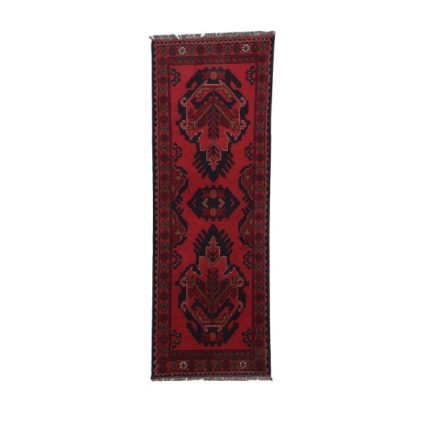 Keleti szőnyeg bordó 50x147 kézi csomozású afgán szőnyeg