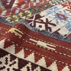 Extra nagyméretű kilim szőnyeg 404x814 kézzel szőtt afgán gyapjú kilim