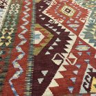 Extra nagyméretű kilim szőnyeg 404x814 kézzel szőtt afgán gyapjú kilim