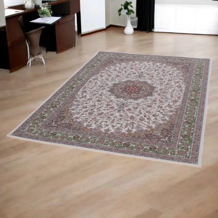 Perzsa szőnyeg Isfahan bézs 150x225 prémium akril szőnyeg Iránból