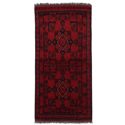 Keleti szőnyeg bordó 50x100 kézi csomózású Afgán szőnyeg