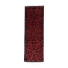 Keleti szőnyeg bordó 51x146 kézi csomózású afgán szőnyeg