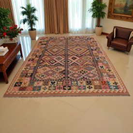   Kilim szőnyeg Chobi 209x317 kézi szövésű afgán gyapjú kilim