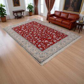   Nain szőnyeg 198x293 kézi csomózású perzsa szőnyeg a nappaliba