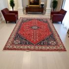 Perzsa szőnyeg Abadeh 195x297 kézi csomózású iráni szőnyeg a nappaliba