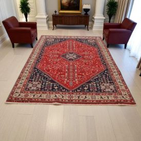   Iráni szőnyeg Abadeh 195x297 kézi csomózású perzsa szőnyeg a nappaliba