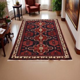   Iráni szőnyeg Abadeh 130x197 kézi csomózású perzsa szőnyeg a nappaliba