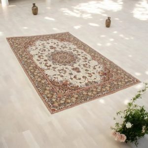 Gépi Perzsa szőnyeg Medalion cream 60x90 (Premium) klasszikus perzsa szőnyeg Gépi Perzsa szőnyeg Medalion cream 60x90 (Premium) klasszikus perzsa szőnyeg