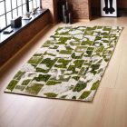 Design szőnyeg zöld-fehér Patchwork 200x298 nappali szőnyeg