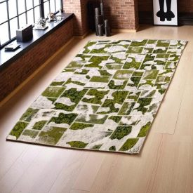   Design szőnyeg zöld-fehér Patchwork 200x298 nappali szőnyeg