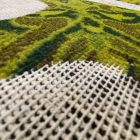Design szőnyeg zöld-fehér Patchwork 200x298 nappali szőnyeg