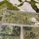 Design szőnyeg zöld-fehér Patchwork 200x298 nappali szőnyeg