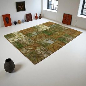 Design szőnyeg zöld Patchwork 171x240 nappali szőnyeg