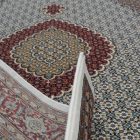 Gépi perzsa szőnyeg bézs 140x200 luxus akril szőnyeg  -87034C140200