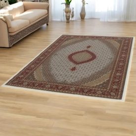 Gépi perzsa szőnyeg bézs 200x300 luxus nappali szőnyeg akrilból  -87034C200300