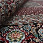 Kerek szőnyeg bordó 200x200 luxus gépi perzsa szőnyeg akrilból  -87034R200200