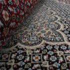 Kerek szőnyeg bordó 200x200 luxus gépi perzsa szőnyeg akrilból  -87034R200200