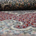 Kerek szőnyeg bordó 200x200 luxus gépi perzsa szőnyeg akrilból  -87034R200200