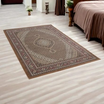Gépi perzsa szőnyeg barna 140x200 exkluzív akril szőnyeg  -87034W140200