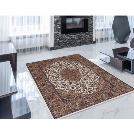 Perzsa szőnyeg sötét bézs 140x200 prémium perzsa gépi szőnyeg