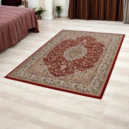 Perzsa szőnyeg bordó MEDALION 140x200 luxus szőnyeg a nappaliba vagy hálószobába