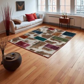 Design szőnyeg színes Patchwork 100x145 nappali szőnyeg