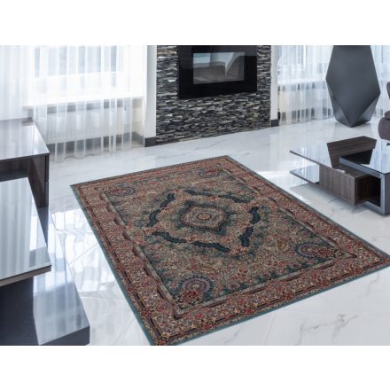Perzsa szőnyeg kék 140x200 prémium perzsa gépi szőnyeg