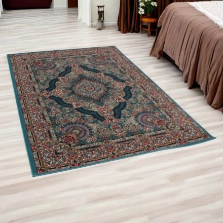Perzsa szőnyeg kék TABRIZ 140x200 exkluzív szőnyeg a nappaliba vagy hálószobába