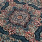 Gépi perzsa szőnyeg kék 160x230 luxus nappali szőnyeg akrilból  -872099B160230