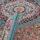 Gépi perzsa szőnyeg kék 160x230 luxus nappali szőnyeg akrilból  -872099B160230