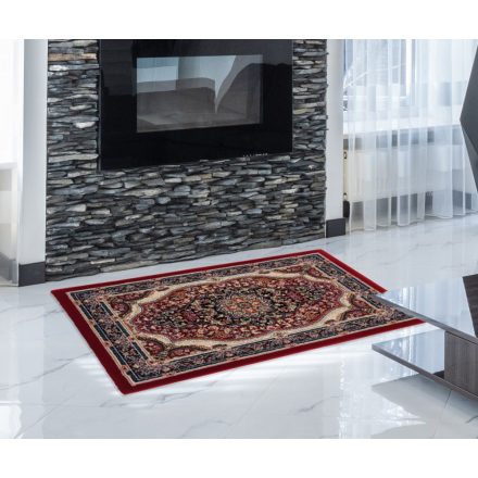 Perzsa szőnyeg bordó Medalion 60x90 (Premium) klasszikus szőnyeg