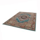 Gépi perzsa szőnyeg kék 200x300 minőségi nappali szőnyeg akrilból  -872121G200300