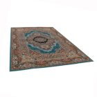 Gépi perzsa szőnyeg kék 200x300 minőségi nappali szőnyeg akrilból  -872121G200300