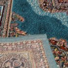 Gépi perzsa szőnyeg kék 200x300 minőségi nappali szőnyeg akrilból  -872121G200300