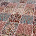 Gépi perzsa szőnyeg bordó 160x230 minőségi nappali szőnyeg akrilból  -87214R160230