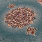 Gépi perzsa szőnyeg türkiz 140x200 minőségi akril szőnyeg  -872365B140200