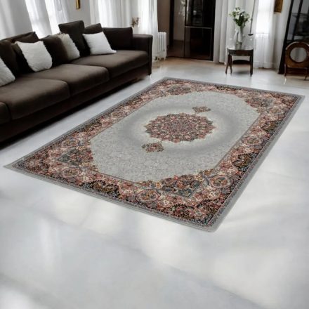 Perzsa szőnyeg szürke TABRIZ 160x230 luxus nappali szőnyeg akrilból