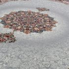 Gépi perzsa szőnyeg szürke 200x300 luxus nappali szőnyeg akrilból  -872365G200300