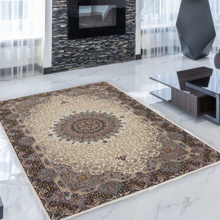 Perzsa szőnyeg bézs 140x200 prémium perzsa gépi szőnyeg