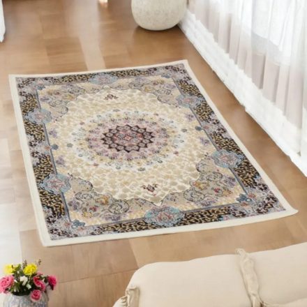 Perzsa szőnyeg bézs 80x120 prémium perzsa gépi szőnyeg