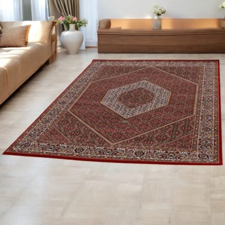 Perzsa szőnyeg bordó BIDJAR 200x300 exkluzív nappali szőnyeg akrilból