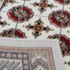 Gépi perzsa szőnyeg bézs 60x90 minőségi akril szőnyeg  -872417C6090