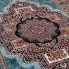 Gépi perzsa szőnyeg türkiz 160x230 luxus nappali szőnyeg akrilból  -872421B160230