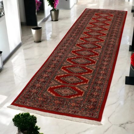Futószőnyeg bordó Jaldar 77x311 Pakisztáni kézi csomózású szőnyeg