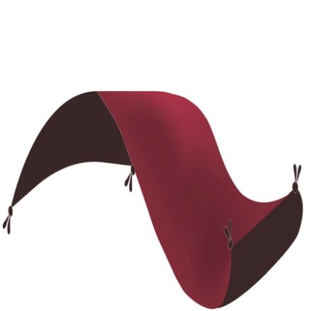Pakisztáni szőnyeg bordó Butterfly 102x63 kézi csomózású szőnyeg